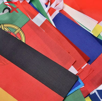Bas Prix Vente Chaude 21*14 Cm 20*28 Cm Polyester National Bunting Drapeau Chaîne Pays Drapeau Bannière pour Drapeau Suspendu Décoratif