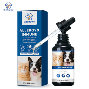 Gouttes immunitaires pour animaux de compagnie, soutien immunitaire et santé du foie, liquide pour chiens et chats, complément tout-en-un, gouttes immunitaires - Product Image 1