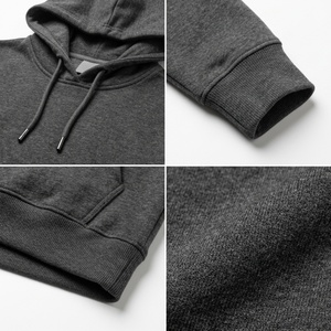 OEM High Quality Women Activewear Pullover Hoodie Custom Plain Cotton <b>Sweatshirt</b> Dark <b>Grey</b> Sportswear Top Wholesale TKAN9116 - Product Image 4