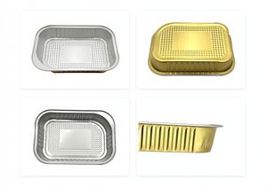 RE3G Moule à Pain Jetable, Couvercle Transparent, Boîte à Gâteau Dorée, Mur Lisse, Petit Plateau en Aluminium - Product Image 6