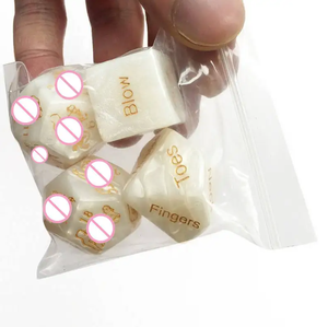 Dés à jouer en acrylique pour adultes de haute qualité, pose sexy, brillent dans le noir, quatre pièces, accessoire de posture, dés de fête, jeux de conversation coquine, jeux sexuels fouillis - Product Image 5