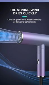 Secador de Pelo Plegable de Secado Rápido con Difusor para Cabello Rizado, Grueso y Fino, Iones Negativos, Silencioso y Profesional - Product Image 2