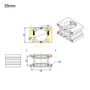 RJXHOBBY RJX 35mm Aluminum Alloy <b>Quick</b> Release Carbon Tube <b>Clamp</b> Multi-Rotor Plant Protection Drone Carbon Tube Connector - Product Image 6