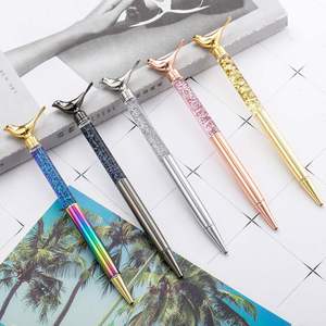 Stylo bille fantaisie en métal avec logo, motif oiseau mignon, idéal comme cadeau promotionnel - Product Image 1