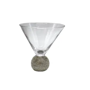 Heißer verkauf gold balling stem martini glas cocktail glas