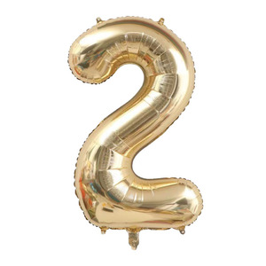Venta al por Mayor de Globos Gigantes de Número de 32 Pulgadas, Color Blanco y Dorado, de Helio, de Aluminio, del Número Uno al Número Nueve - Product Image 4