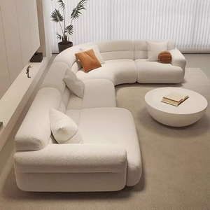 Ensemble de canapés d'angle minimalistes italiens en tissu, pour salon de villa moderne, disponible en différentes tailles - Product Image 3