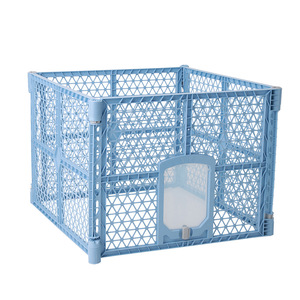 Cage à <span class=keywords><strong>chien</strong></span> portable à 6 panneaux écologique personnalisable, parc <span class=keywords><strong>pour</strong></span> animaux de compagnie, <span class=keywords><strong>clôture</strong></span> et porte en plastique amovibles - Product Image 4