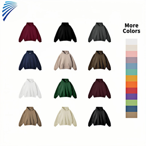 Sudaderas con capucha de algodón 100% personalizadas Sudaderas con capucha de gran tamaño de lana gruesa en blanco Sudaderas con capucha con logotipo estampado para hombres - Product Image 4