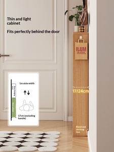 Zapatero de Madera Maciza Ultrafino <span class=keywords><strong>para</strong></span> el Hogar, Nuevo Mueble de Entrada de Gran Capacidad, Zapatero Pequeño y <span class=keywords><strong>Estrecho</strong></span> con Compartimentos Abatibles - Product Image 3