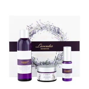 Cassiey OEMODM Factory French Lavender Soothing Calming Moisturizing Skin Care Gift Set For Dry Sensitive Skin Facial Care Kit