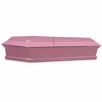 Ataúd de Madera Sólida de Estilo Europeo Premium, Ataúd Funerario de Lujo con Acabado Brillante para Funerarias, Suministros Funerarios al por Mayor