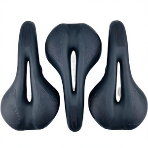Selle de vélo en cuir pour VTT, coussin confortable, épaissi, creux, haute élasticité, ajustement universel, double usage pour route et montagne - Product Image 1