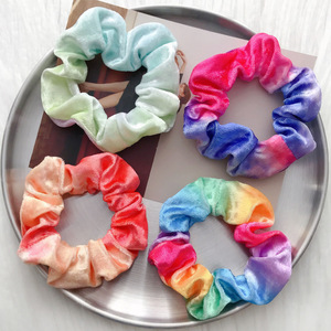 Élastique à cheveux en velours, dégradé de couleurs, pour usage quotidien - Product Image 1