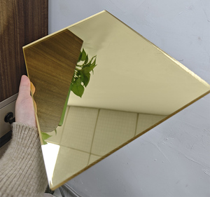 Panneau Miroir Acrylique Réfléchissant Doré en Gros d'Usine 1,22 * 2,44 m, Acrylique Miroir Flexible Coulé Électroplaqué 2mm 3mm - Product Image 2