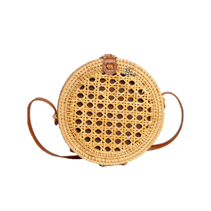 Vintage Handwoven Water Hyacinth Seagrass <b>Straw</b> Embroidery Zip Closure High-quality Ladies Women Bags Vietnam - Product Image 5