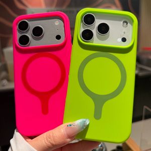 เคสโทรศัพท์ซิลิโคนกันกระแทกแบบนิ่ม สีสันสดใส ช่องกล้องขนาดใหญ่ สำหรับ iPhone 18 17 16 15 14 13 Pro Max  แบบแม่เหล็ก - Product Image 1