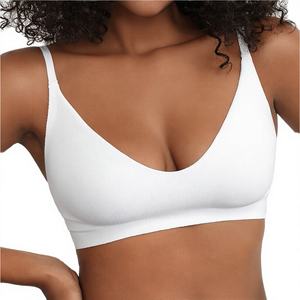 Sujetador sin costuras Ladymate ODM/OEM, sin relleno, sin aros, transpirable, de punto, sin espalda, de una pieza, liso y sencillo. - Product Image 2