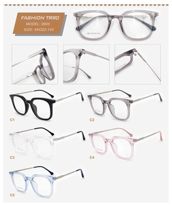 2025年光学スクエアユニセックスフルリム眼鏡フレームTR90+合金素材軽量快適な鼻当て近視用トレンディ - Product Image 6