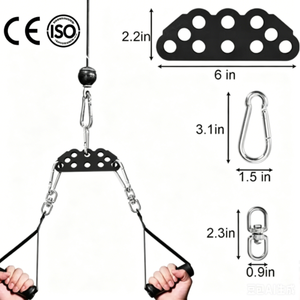 <span class=keywords><strong>Barre</strong></span> de traction dorsale et plaque d'écartement multi-poignées <span class=keywords><strong>pour</strong></span> système de <span class=keywords><strong>poulie</strong></span> / machine à câble de gym à domicile - Product Image 1