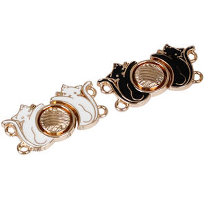Hanfu Metal botones a presión Retro Stand <span class=keywords><strong>Collar</strong></span> doble botonadura nube hombro hebilla pequeño rectángulo gato cierre para estilo antiguo - Product Image 4