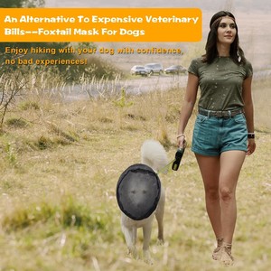 Dog Muzzle Breathable <b>Protective</b> Face <b>Shield</b> For Outdoor Hiking And Adventures Size M L XL Solid Color - Product Image 3