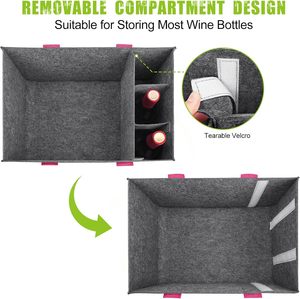 Cestas de Almacenamiento Plegables de Gran Capacidad, Personalizadas, para Juguetes de Bebé, Cocina, Frutas, <span class=keywords><strong>Leña</strong></span>, Portátiles, de Fieltro RPET - Product Image 3