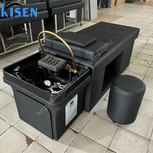 Table de massage thaïlandaise Kisen en gros pour salon de beauté, avec logo personnalisé, couleur, portable, et bassin de lavage de tête intégré - Product Image 6