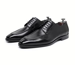 Chaussures italiennes en cuir faites à la main, grande taille, à lacets, antidérapantes, légères et respirantes, spécialement conçues pour les hommes de bureau et professionnels - Product Image 6