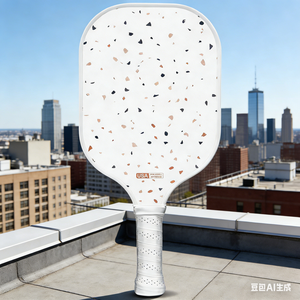 Raquettes de padel modernes en fibre de carbone avec noyau EVA de 38 mm d'épaisseur, 39,5 cm, pour débutants adultes, force de rotation accrue, prix d'usine - Product Image 1