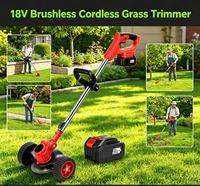Tondeuse à gazon électrique sans fil 21V sans balais, alimentée par batterie, avec bac de ramassage, outil de jardinage industriel et DIY