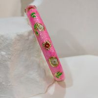 Bracelets fins en émail cloisonné chinois pour enfants, motifs floraux, multicolores, fil doré, empilables, taille mini, bijoux cadeaux pour enfants, vente en gros