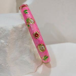 Pulseras Delgadas de Esmalte Cloisonné Chino con Diseño Floral <span class=keywords><strong>para</strong></span> Niños, Venta al por Mayor, Multicolor, <span class=keywords><strong>Alambre</strong></span> Dorado, Apilables, Tamaño Mini, Joyería de Regalo <span class=keywords><strong>para</strong></span> Niños - Product Image 4
