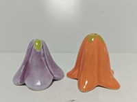 Carillons à vent en céramique en forme de fleurs pour l'extérieur, décoration de jardin, sculptures florales pour patio extérieur et bassin