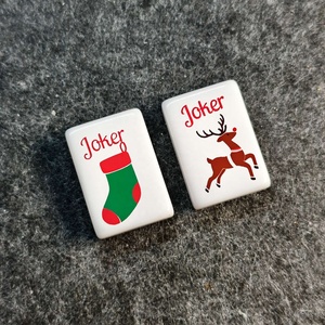 Custom Christmas American Luxury Foldable Portable <b>Mahjong</b> <b>Set</b> 160-Piece Acrylic Engraved Tiles Premium Holiday Gift <b>Set</b> - Product Image 1