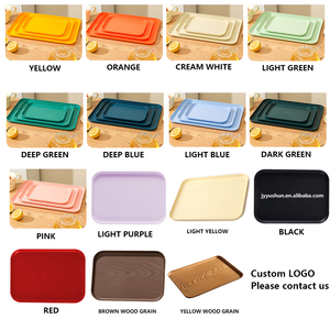 Offre Spéciale : Plateaux de Service en Plastique pour Table Basse, Rangement Multifonctionnel pour Salon, Cuisine, Petit-Déjeuner et Ottoman - Product Image 4