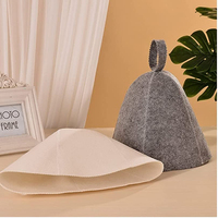 Gorro de Sauna Ecológico de Fieltro Reciclado Sauna Manifesto, Venta al por Mayor, Logotipo Personalizado, Directo de Fábrica, Gorro para Baño de Vapor y Spa