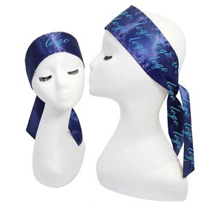 Durag para Hombres y Mujeres, Pañuelo para la Cabeza Unisex Sedoso y Suave, Protección para el Cabello, Banda para Sujetar Pelucas, Pañuelo de Satén Suave - Product Image 1