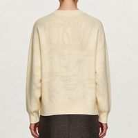 Nouvelle Arrivée 2026 – Cardigan Tricoté Femme Personnalisé Beige Col V Simple Boutonnage avec Poches Avant