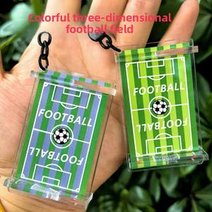 Llavero 3D <span class=keywords><strong>de</strong></span> Campo <span class=keywords><strong>de</strong></span> Fútbol, Souvenir del Evento <span class=keywords><strong>de</strong></span> Fútbol 2026 en EE. UU., Canadá y México, Regalo Promocional, Llavero Acrílico para Aficionados - Product Image 1