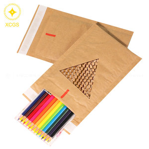 100% phân hủy sinh học tổ ong bưu phẩm <span class=keywords><strong>Kraft</strong></span> phong bì vận chuyển gửi thư bao bì giấy nâu với logo - Product Image 2