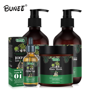 300ml étiquette personnalisée huile de ricin kératine Anti perte de cheveux croissance des cheveux épaississement shampooing et après-shampooing masque capillaire - Product Image 5