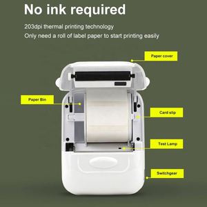 Étiqueteuse Marklife P50, mini étiqueteuse sans encre pour codes-barres, rangement domestique, petite imprimante d'étiquettes sans fil, fabricant d'autocollants - Product Image 5