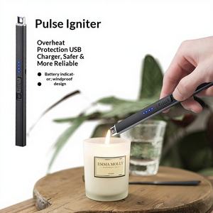 Allumeur <span class=keywords><strong>électronique</strong></span> à impulsions pour bougie d'aromathérapie, rechargeable par USB, sans flamme, coupe-vent, diffuseur de <span class=keywords><strong>parfum</strong></span> longue durée - Product Image 1