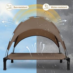 Cama Elevada para Perros, Refrescante, Lavable, Transpirable, de Tela Oxford, con Marco Metálico, Ecológica, para Uso en Exteriores, Camping, Carpas Familiares y Mascotas - Product Image 2