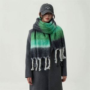 Bufandas Largas Gruesas de Nuevo Diseño para Mujer al por Mayor con Borlas, Chales de Lujo para Invierno - Product Image 6