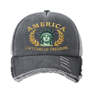 Casquette de baseball unisexe réglable en maille, motif Statue de la Liberté 250 ans d'Amérique, protection solaire, décontractée, printemps-été, pour l'extérieur, personnalisable - Product Image 2