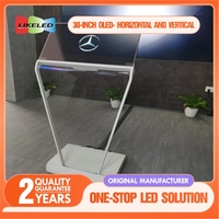 Écran OLED transparent de 30 pouces, affichage sur pied pour la diffusion d'animations en magasin de détail