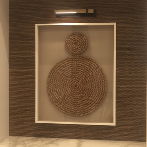 Handcrafted Rope Art with Radiating Spokes Framed Nautical Coastal Wall Hanging Sunburst Rope Sculpture for Home Interiors - Product Image 1