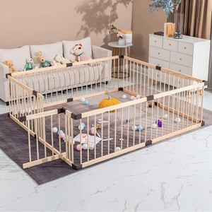 <span class=keywords><strong>Parc</strong></span> de jeu réglable extra large en bois pour bébé, <span class=keywords><strong>parc</strong></span> de jeu portable, barrière de jeu pliable pour bébés et tout-petits - Product Image 1